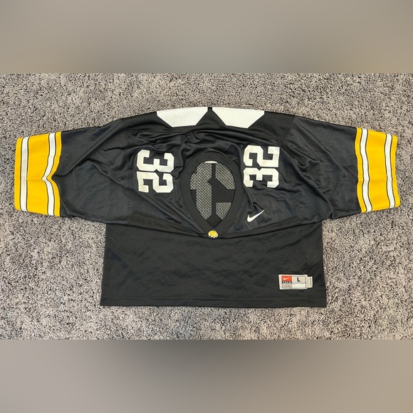 Nike Team Iowa Hawkeyes Football Jersey #32 Size Large Authentic Black Gold NCAA - Picture 7 of 10